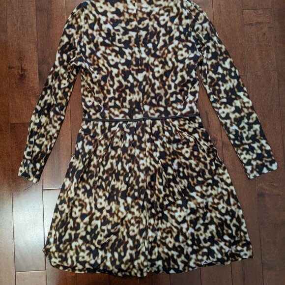 Valentino Hiver 2008 women's leopard print long sleeve dress in size small - Picture 2 of 9